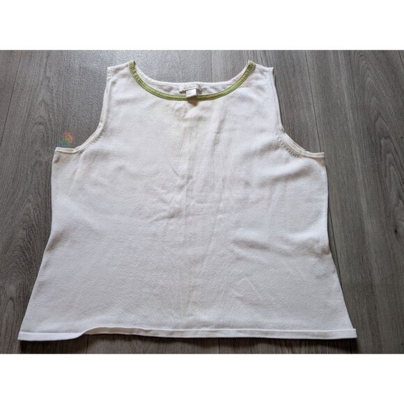 Christopher & Banks Womens XL Green White Polka Dot Cardigan & Tank Set - Picture 8 of 12